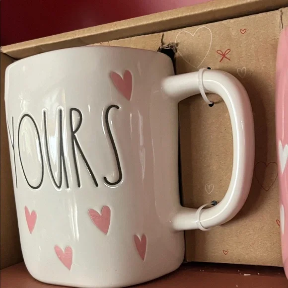 New Rae Dunn Yours & Mine Heart Mugs - Picture 8 of 15